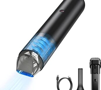 Baseus Car Vacuum Cleaner, Handheld Vacuum Cordless, 135W High Power, Portable, Small, Rechargeable, Adjustable Suction, LED Light, USB Charging, for Car/Home/Pet Hair