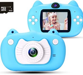 Digital Camera for Kids,hyleton 1080P FHD Kids Digital Video Camera with 2 Inch IPS Screen and 32GB SD Card for 3-10 Years Boys Girls Gift (Light Blue)