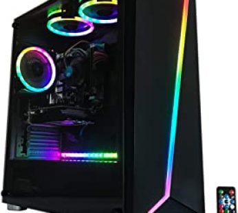 Gaming PC Desktop Computer by Alarco Intel i5 3.10GHz,8GB Ram,1TB Hard Drive,Windows 10 pro,WiFi Ready,Video Card Nvidia GTX 650 1GB, 3 RGB Fans with Remote