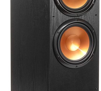 Klipsch Synergy Black Label F-300 Floorstanding Speaker with Proprietary Horn Technology, Dual 8” High-Output Woofers, with Room-Filling Sound in Black