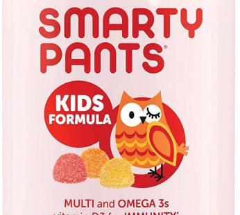 Smarty Pants Kids Formula Daily Gummy Multivitamin: Vitamin C, D3, and Zinc for Immunity, Gluten Free, Omega 3 Fish Oil (DHA/EPA), Vitamin B6, B12, 120 Count