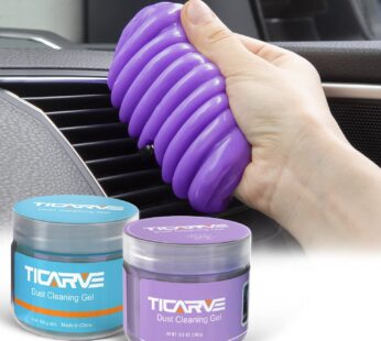 TICARVE Cleaning Gel for Car Cleaning Putty Car Slime for Cleaning Car Detailing Putty Detail Tools Car Interior Cleaner Automotive Car Cleaning Kits Keyboard Cleaner Blue Purple (2Pack)